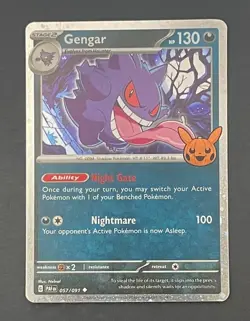 Pokemon Card Gengar Cosmos Holo Trick or Trade 2024 - Near Mint - Image 1