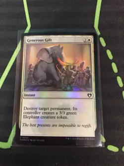 MTG Magic The Gathering Generous Gift Foil White Instant Removal Commander - Image 1