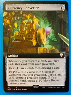 MTG 1x EXTENDED ART Currency Converter 181 Streets of New Capenna Magic x1 NM - Image 1