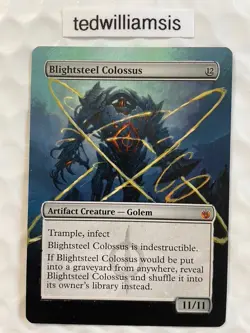 Blightsteel Colossus MtG Mirrodin Besieged Altered Art Extended & Borderless - Image 1
