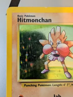 Pokemon TCG Hitmonchan Base Set 7/102 Holo 1999-2000 Wizards Base Set Copyright - Image 2