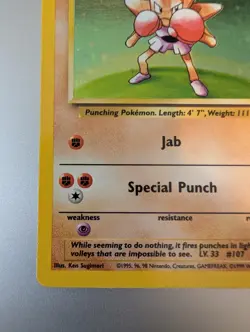 Pokemon TCG Hitmonchan Base Set 7/102 Holo 1999-2000 Wizards Base Set Copyright - Image 5