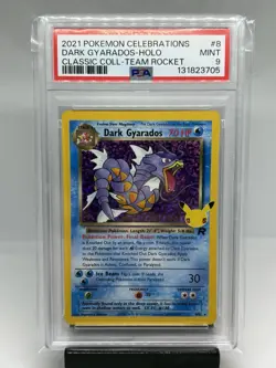 2024 Pokemon S&W Celebrations Dark Gyarados Classic Collections Holo PSA 9 - Image 1