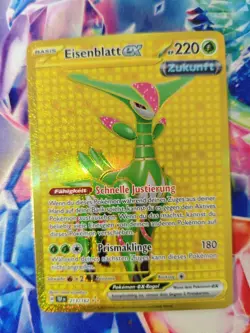 Pokemon Karte Eisenblatt EX 213/162 | Gewalten der Zeit GOLD | Near Mint Deutsch - Image 1