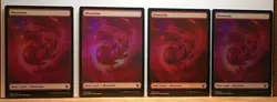 4x Mountain #253/254 *Foil* Basic Land Theros Beyond Death Set Of 4 Cards MTG - Image 1