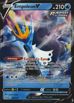 Empoleon V 040/163 Ultra Rare SWSH05: Battle Styles Pokemon Card HP - Image 1