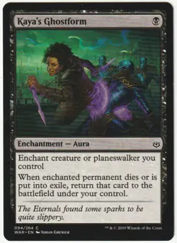 ? 1 MAGIC The Gathering KAYA´S GHOSTFORM Black Enchantment WAR/EN NM/EX - Image 1