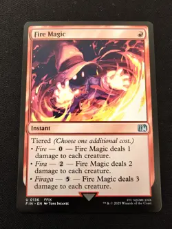 Fire Magic - MTG Universes Beyond Final Fantasy - FIN 0136 - NM - Image 1