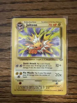 Pokemon TCG Jolteon Jungle 20/64 Non-Holo Rare LP - Image 1