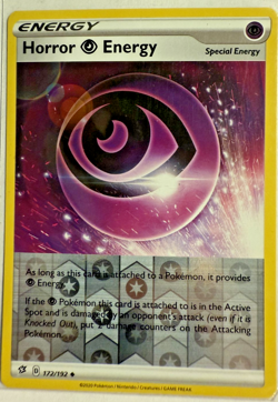 Horror Energy Reverse Holo NM Rebel Clash Pokemon TCG - Image 1