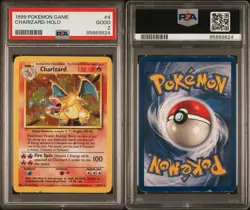 CHARIZARD 1999 POKEMON BASE SET UNLIMITED #4 HOLO PSA - Image 3