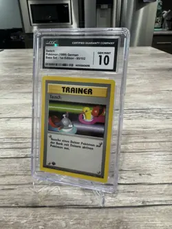 1999 Pokemon German 1st Edition Tausch 95/102 PSA 10 Switch Base Set - Image 2