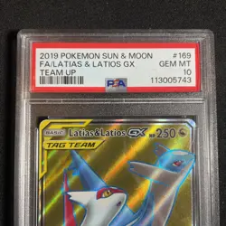 Latias & Latios GX 169/181 Full Art 2019 Pokemon Sun & Moon Team Up PSA 10 - Image 3