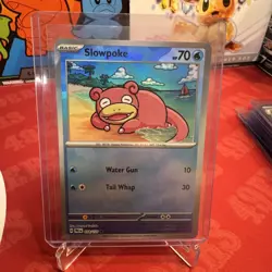 2025 Pokemon SV Prismatic Evolutions Slowpoke Reverse Holo Master Ball #018/131 - Image 1