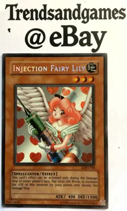 YUGIOH - INJECTION FAIRY LILY - LOD-100 - SUPER RARE - EXC. - LEGACY OF DARKNESS - Image 1