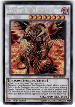 Yugioh Scarlight Red Dragon Archfiend MP16-EN140 Secret Rare 1st Ed NM - Image 1