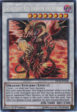 Yu-Gi-Oh! Scarlight Red Dragon Archfiend (NM) 1st Secret Rare MP16-EN140 - Image 1
