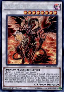 YUGIOH Scarlight Red Dragon Archfiend MP16-EN140 Secret 1st ED - NM - Image 1