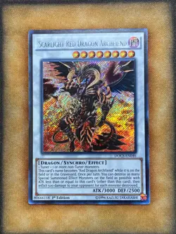 Yugioh Scarlight Red Dragon Archfiend DOCS-EN046 Secret Rare 1st Ed NM - Image 1