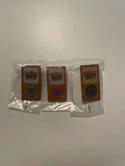 Pokemon League Badge Pins Lot Of 3 Factory Sealed Trading Card Game - Image 2
