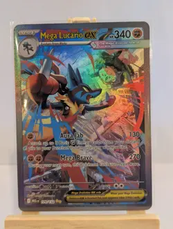 Custom Fan Art Mega Lucario EX High Quality Custom Card Foil Finish Full Art - Image 2
