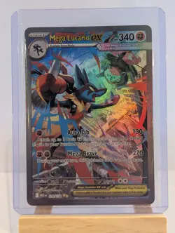 Custom Fan Art Mega Lucario EX High Quality Custom Card Foil Finish Full Art - Image 3