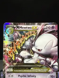 Pokemon Card Mega M Mewtwo EX 64/162 XY Breakthrough Rare Light Play - Image 2