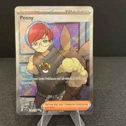 Penny 239/198 Scarlet & Violet Base Set Full Art Ultra Rare Holo Pokemon Card - Image 1