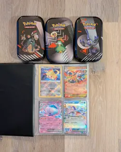 Pokemon TCG Joblot Collection - 100+ Cards - Binder & Tins - Mixed Sets - Holo's - Image 1