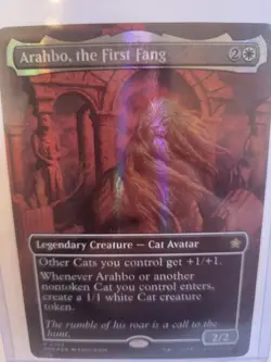 Arahbo, the First Fang (Borderless) (Mana Foil) Foundations Foil - Image 1