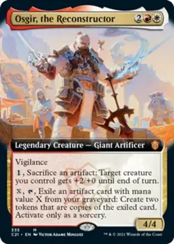 Mint/Near-Mint, English - 1 x MTG Osgir, the Reconstructor - Extended Art Comman - Image 1