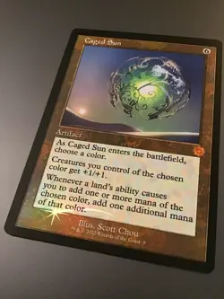 MTG The Brother's War Artifacts Caged Sun Retro Frame Foil - Image 3