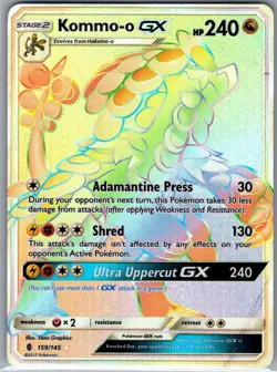 Kommo-o GX 159/145 - Pokemon SM: Guardians Rising - Full Art Secret Rare (MP) - Image 1