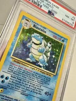 1999 POKEMON BASE SET BLASTOISE #2 HOLO PSA 8 - Image 3