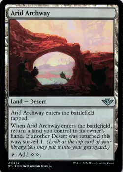 MTG Arid Archway Foil NM Outlaws of Thunder Junction OTJ Magic 252 - Image 1