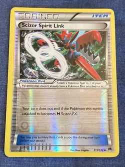 Scizor Spirit Link 111/122 Reverse Holo XY: Breakpoint Pokemon TCG LP 2016 - Image 1