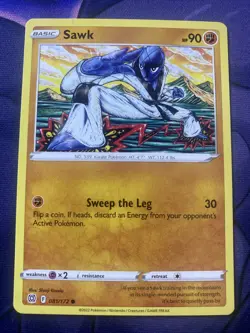 Pokemon TCG Brilliant Stars Sawk 081/172 - Image 1