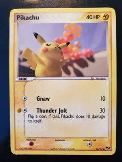 Pikachu 16/17 Pokemon TCG Card POP Series 2 Near Mint NM Common Yuka Morii - Image 2