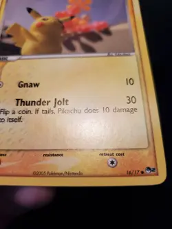 Pikachu 16/17 Pokemon TCG Card POP Series 2 Near Mint NM Common Yuka Morii - Image 5