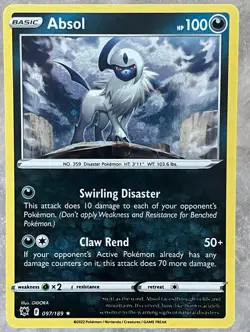 Pokemon Absol 097/189 Astral Radiance Cosmos Holo Galaxy Foil Blister Promo NM - Image 2
