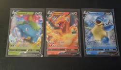 LP Charizard V & Blastoise V & Venusaur V Promo NM Black Star Pokemon Kanto - Image 1