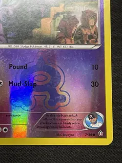 Pokemon Team Aqua's Grimer 7/34 Double Crisis Reverse Holo, Kawayoo, 2015 - Image 3