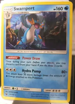 Holo Swampert Celestial Storm 35/168 Pokemon Card Great Condition 2018 - Image 1