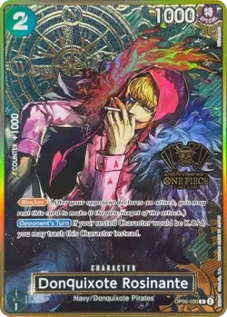 Donquixote Rosinante (2nd Anniversary Set) OP05-030 One Piece Promotion Cards - Image 1