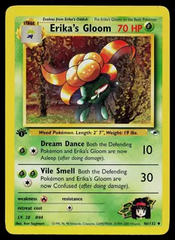 Pokemon Gym Heroes 46/132 Erika's Gloom 1st Edition Pokemon Card - Image 1