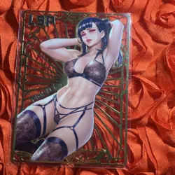 Maki Oze FIRE FORCE LSP Serial #123/200 Special Gold METAL Waifu Card - Image 1