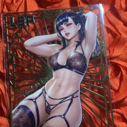Maki Oze FIRE FORCE LSP Serial #123/200 Special Gold METAL Waifu Card - Image 2