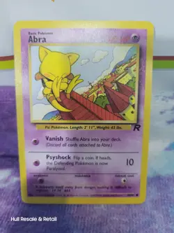 Abra 49/82 Vintage Pokemon TCG Card Team Rocket WOTC Unlimited Near Mint NM - Image 1