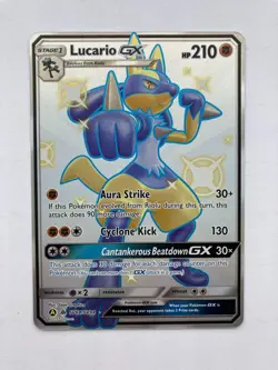 Lucario GX SV64/SV94 Hidden Fates Holo Full Art Pokemon Card *MINT* - Image 1