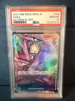 Sanji Alternate Art Japanese Wings of the Captain OP06-119 PSA 10 One Piece Card - Image 1